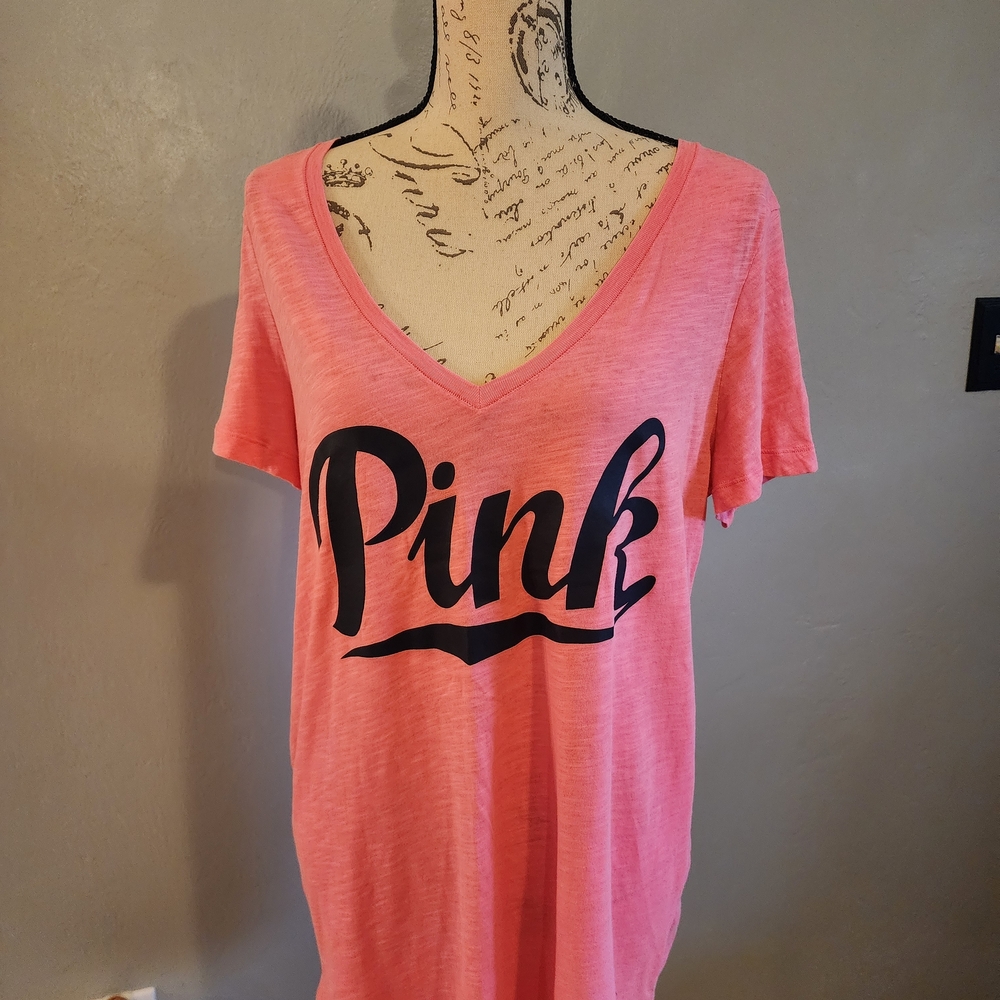 Victoria's Secret Pink Graphic V-Neck Tee